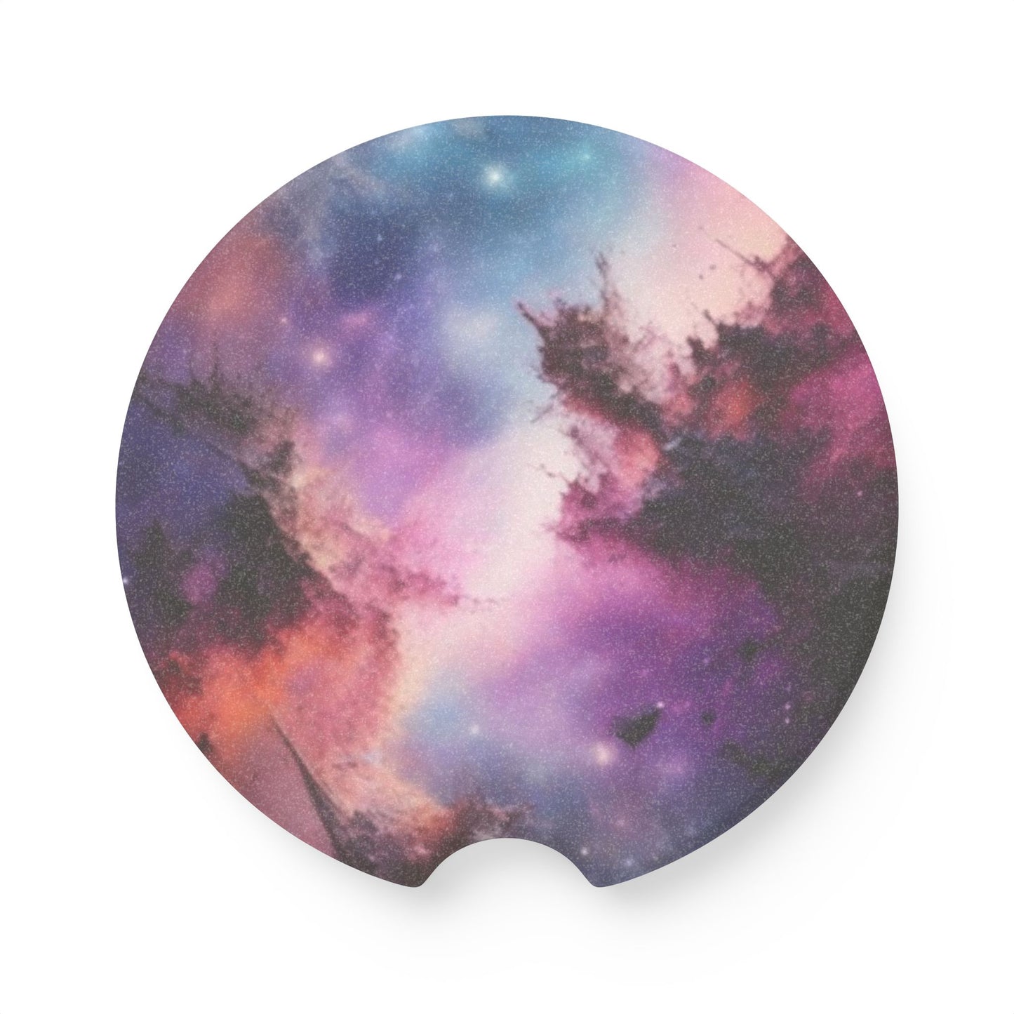 Galaxy Soapstone Car Coaster — Nebula Drink Holder for Cars