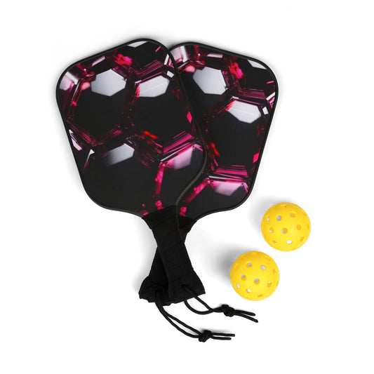 Pickleball Kit – Durable Wooden Paddles, Portable Set with Balls & Carry Bag for All Skill Levels - Perfect for Outdoor Fun!