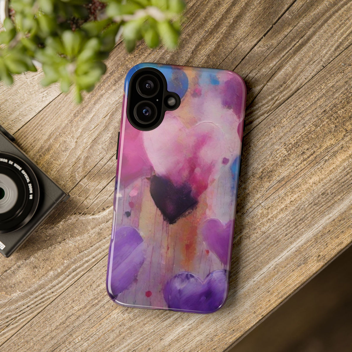 iPhone Tough Case Phone Case for iPhone 16, Samsung Galaxy S25 – Dual Layer, Matte/Glossy Finish, Wireless Charging Compatible