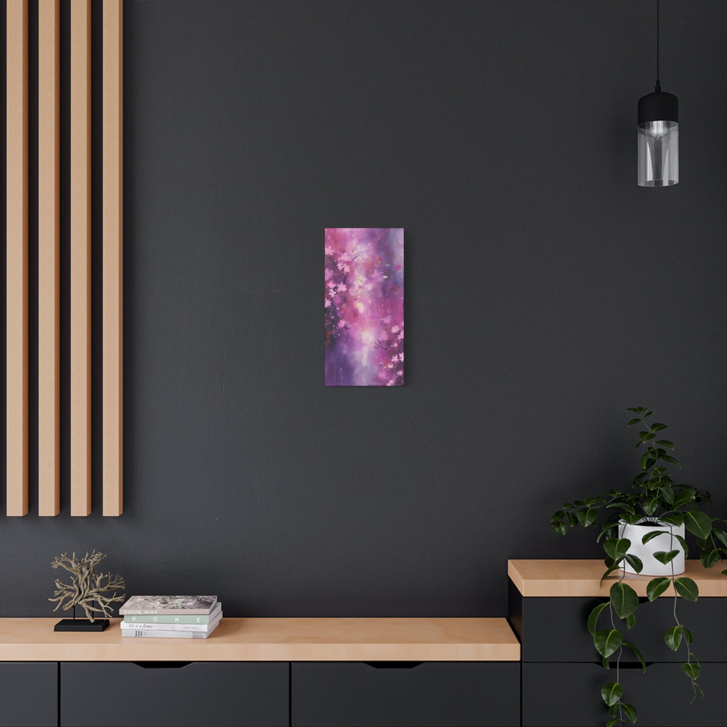 Abstract Art Canvas Print – Modern Wall Art, Matte Canvas, Ready to Hang, Home & Office Décor, Modern Wall Décor, Floral Abstract Wall Art - Purple Blossom Matte Canvas