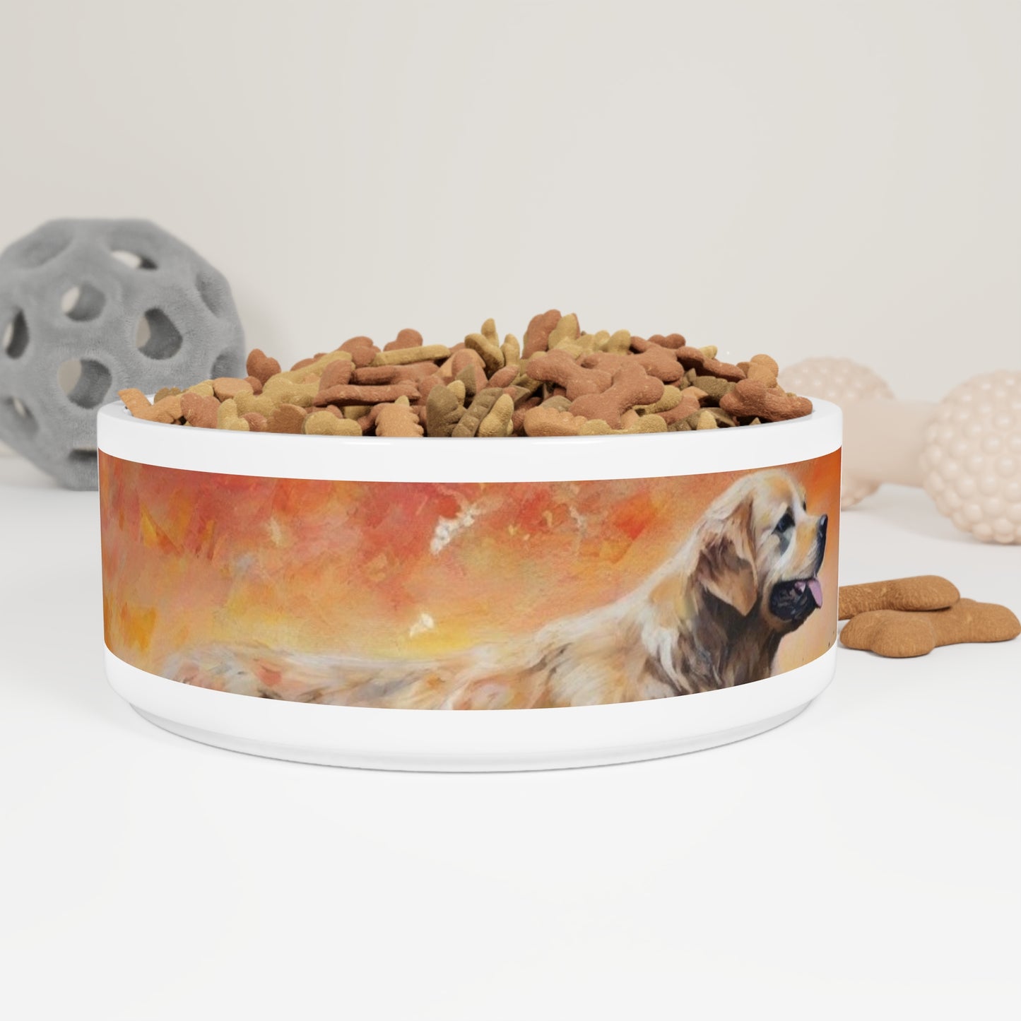 Pet Dog Bowl – Ceramic Food & Water Dish, Microwave & Dishwasher Safe