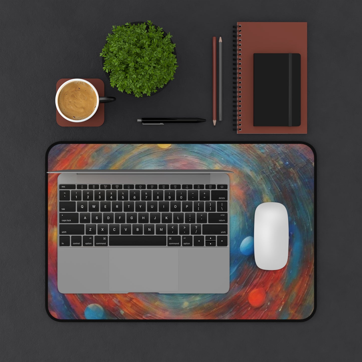 Large Gaming Mouse Pad – Premium Mouse Pad & Tech Accessory for Home & Office, Premium Desk Mat, Gaming Mouse Pad, Non-slip, Galaxy Spiral Desk Mat — Colorful Cosmic Mousepad for Office & Gaming