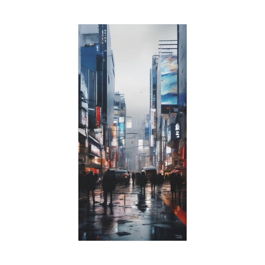 Abstract Art Canvas Print – Modern Wall Art, Digital Artwork, Matte Canvas, Ready to Hang, Home & Office Décor, Modern Wall Décor, Urban Nightlife Canvas Art - Modern Cityscape Wall Decor