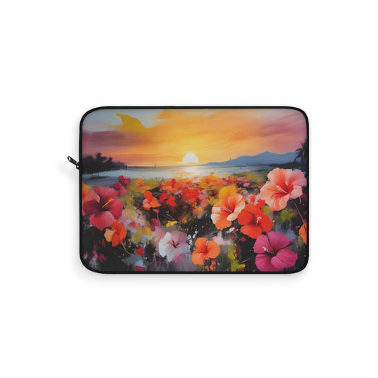 Laptop Sleeve, Colorful Laptop Case, Art Sleeve, Gifts for Her, Bright Floral Design, Tech Accessories