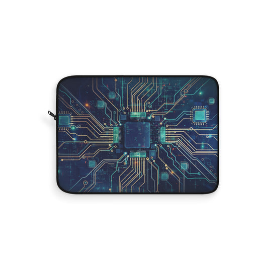 Laptop Sleeve - Modern Tech Accessory, Gift for Students, Stylish Computer Case, Office Essentials | Chic Device Protection for Tech Lovers, Modern Gift, College Essentials, Travel Accessory. Circuit...