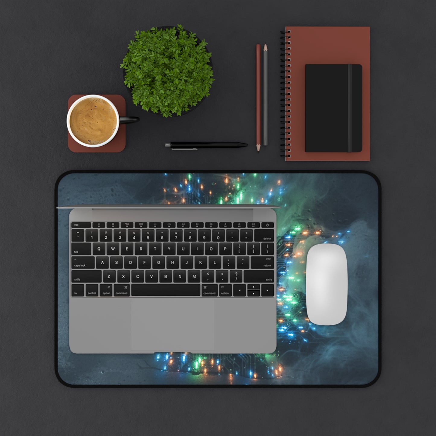 Large Gaming Mouse Pad – Premium Mouse Pad & Tech Accessory for Home & Office, Premium Desk Mat, Gaming Mouse Pad, Non-slip, Tech Core LED Burst Desk Mat — RGB Circuit Gamer Mouse Pad