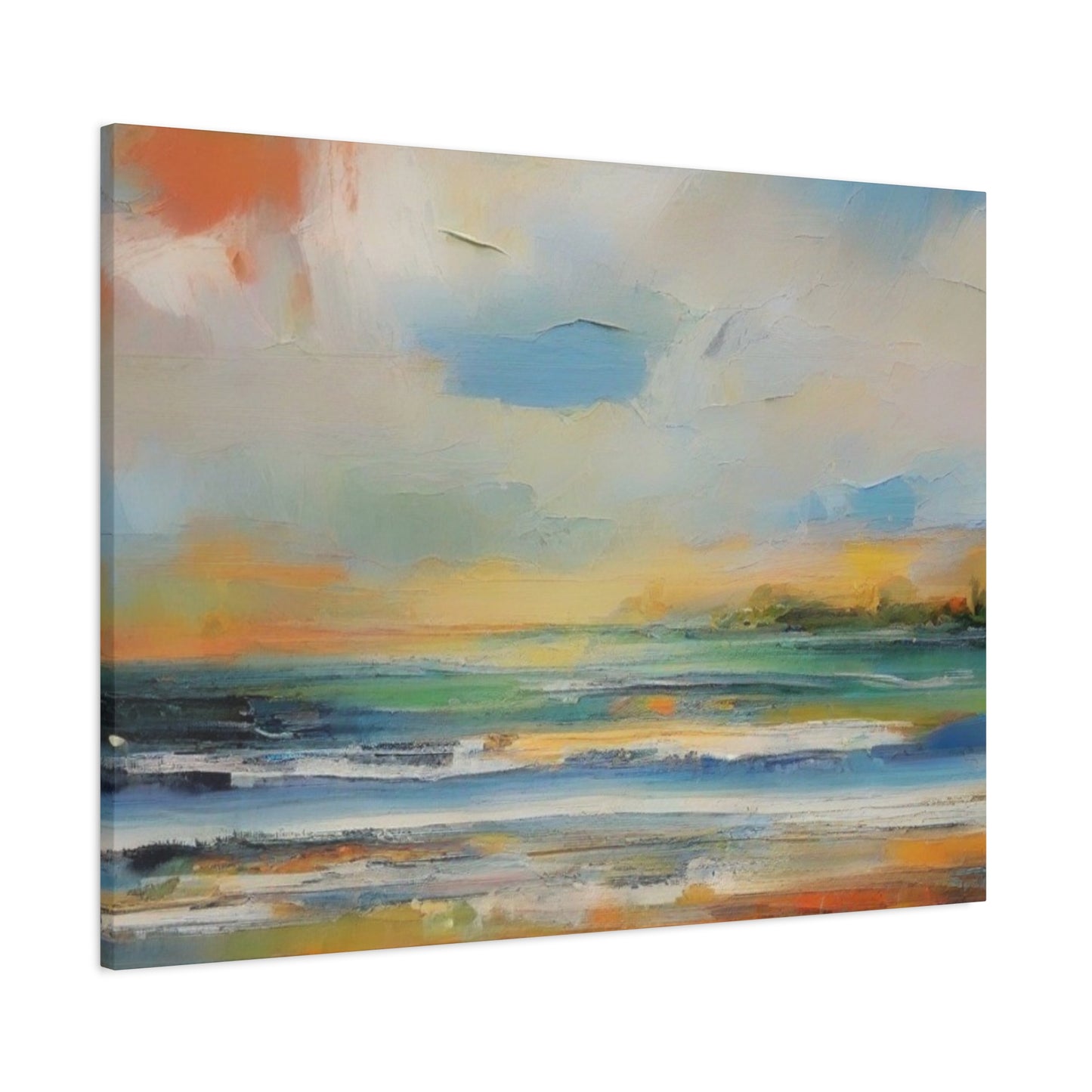 Abstract Art Canvas Print – Modern Wall Art, Matte Canvas, Ready to Hang, Home & Office Décor, Modern Wall Décor, Serene Coastal Canvas Art