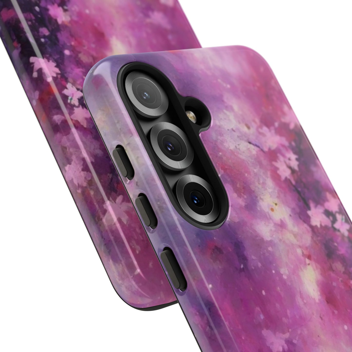 Tough Case Phone Case for Samsung Galaxy S25/S24/S23 – Dual Layer, Matte/Glossy Finish, Wireless Charging Compatible, Cherry Blossom Tough Case - Floral Phone Cover