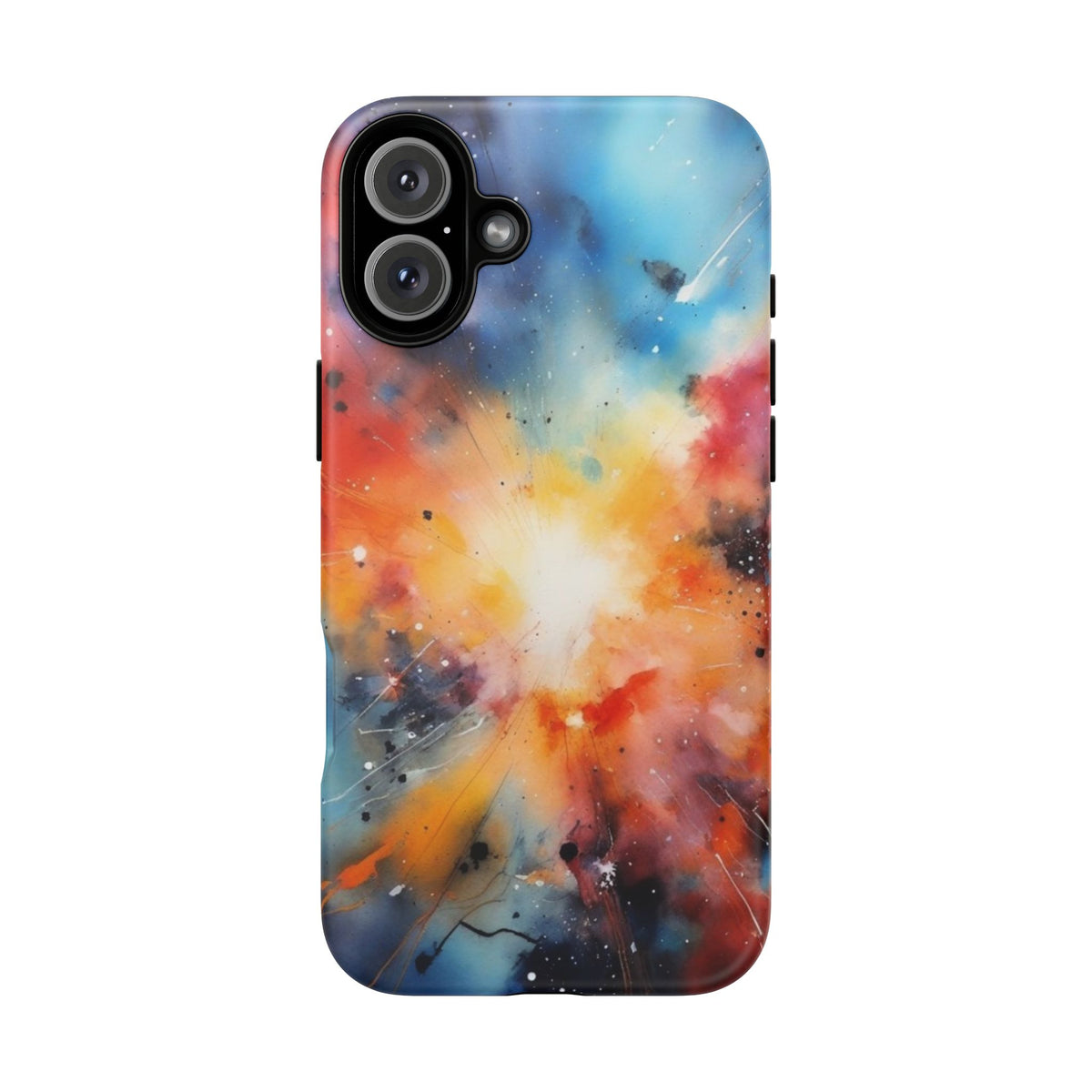 iPhone Tough Case Phone Case for iPhone 14\15\16 – Dual Layer, Matte/Glossy Finish, Wireless Charging Compatible, Galaxy Explosion Phone Case - Tough and Stylish Protection