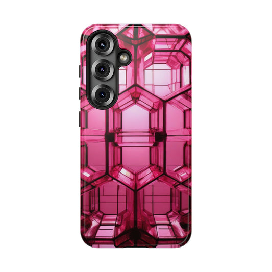 Stylish Tough Phone Case for Samsung Galaxy S25/S24/S23 - Pink, Gifts for Her, New Phone Case