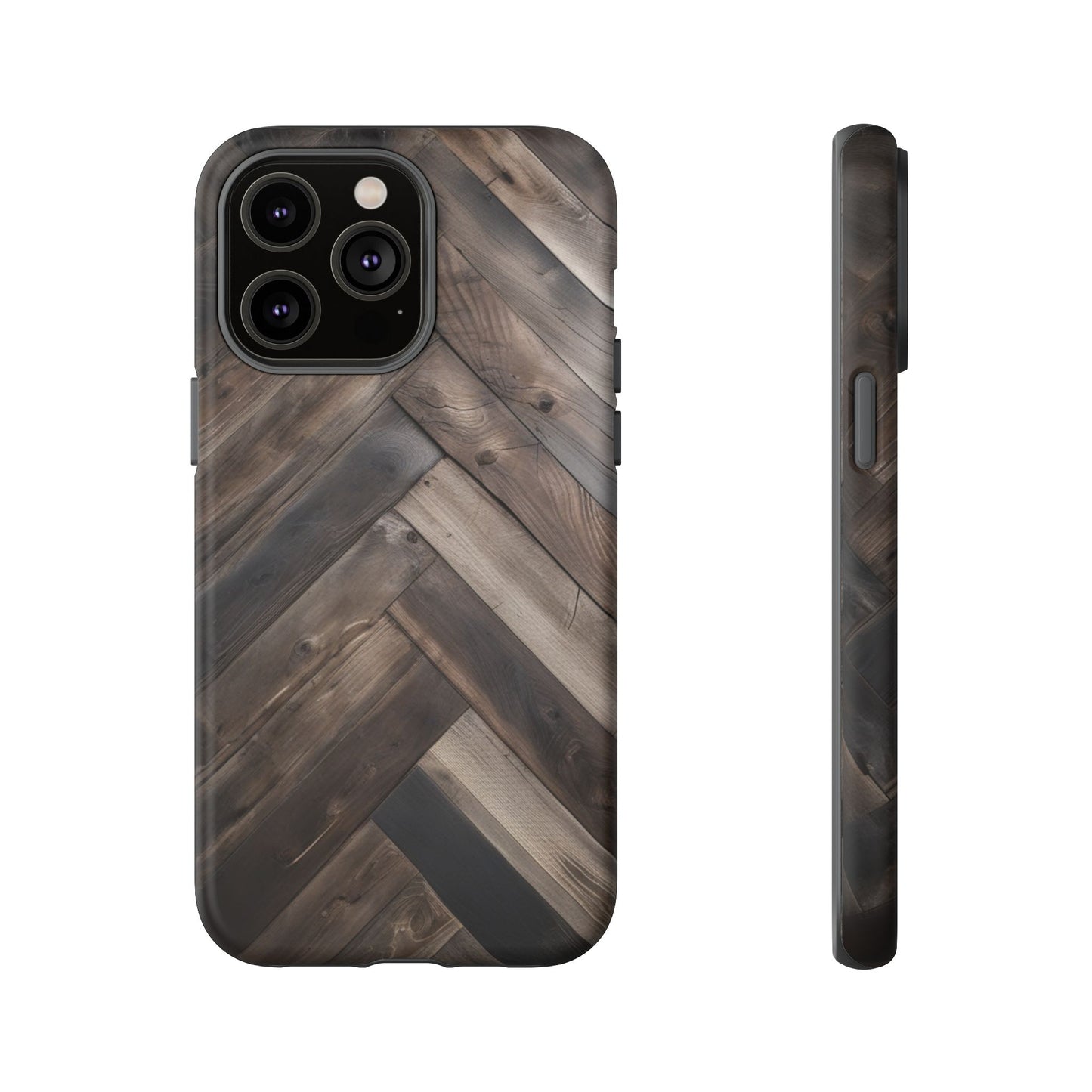 Durable Phone Case with Modern Wood Design for iPhone 17/16/15/14