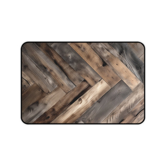Large Gaming Mouse Pad – Premium Mouse Pad & Tech Accessory for Home & Office, Premium Desk Mat, Gaming Mouse Pad, Non-slip, Rustic Herringbone Wood Pattern Desk Mat — Vintage Office Mouse Pad, XL gaming mouse pad.