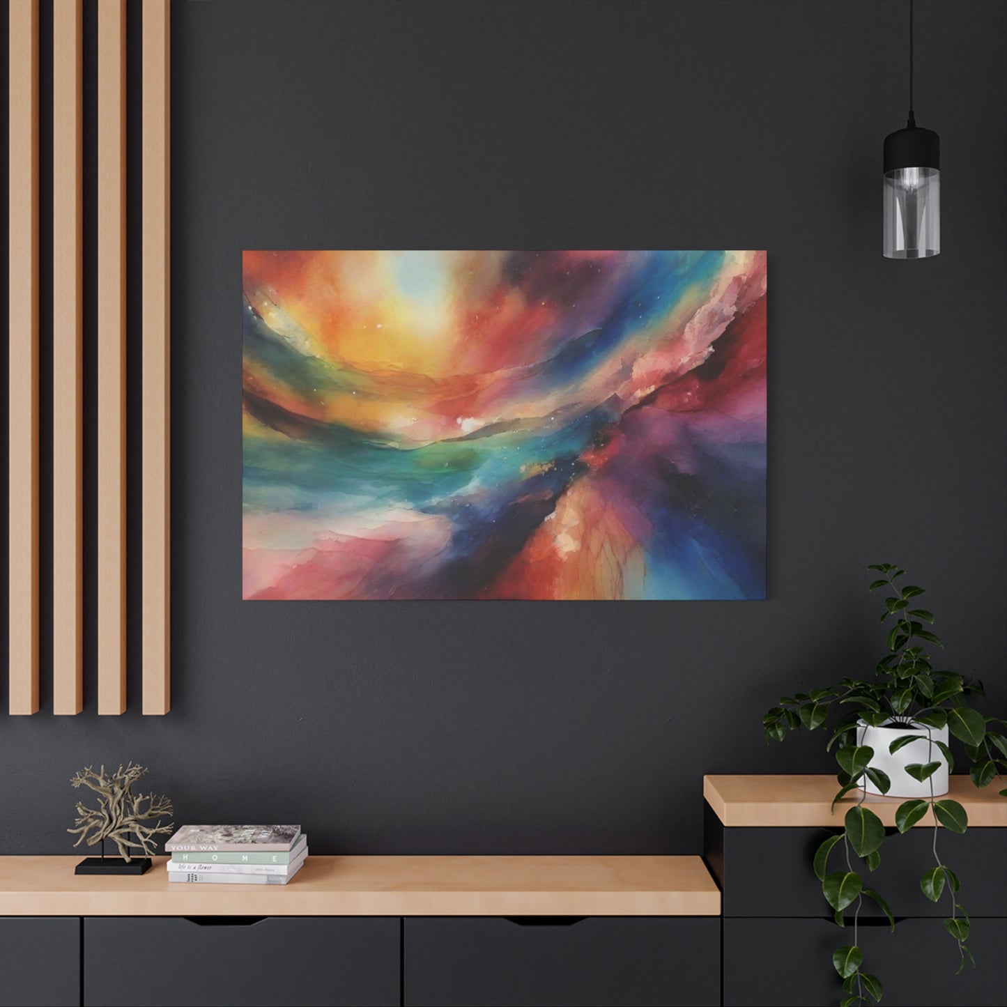 Abstract Art Canvas Print – Modern Wall Art, Space, Galaxy, Matte Canvas, Ready to Hang, Home & Office Décor, Modern Wall Décor