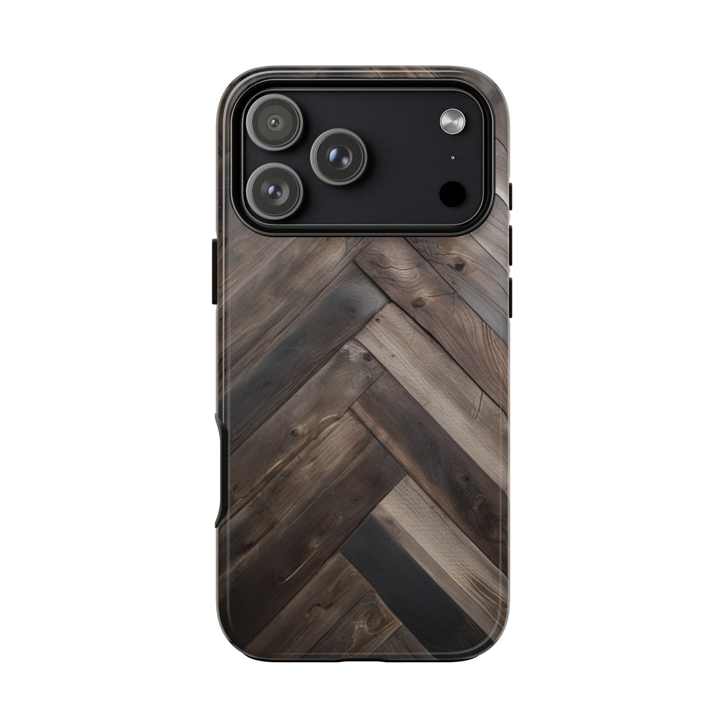 Durable Phone Case with Modern Wood Design for iPhone 17/16/15/14