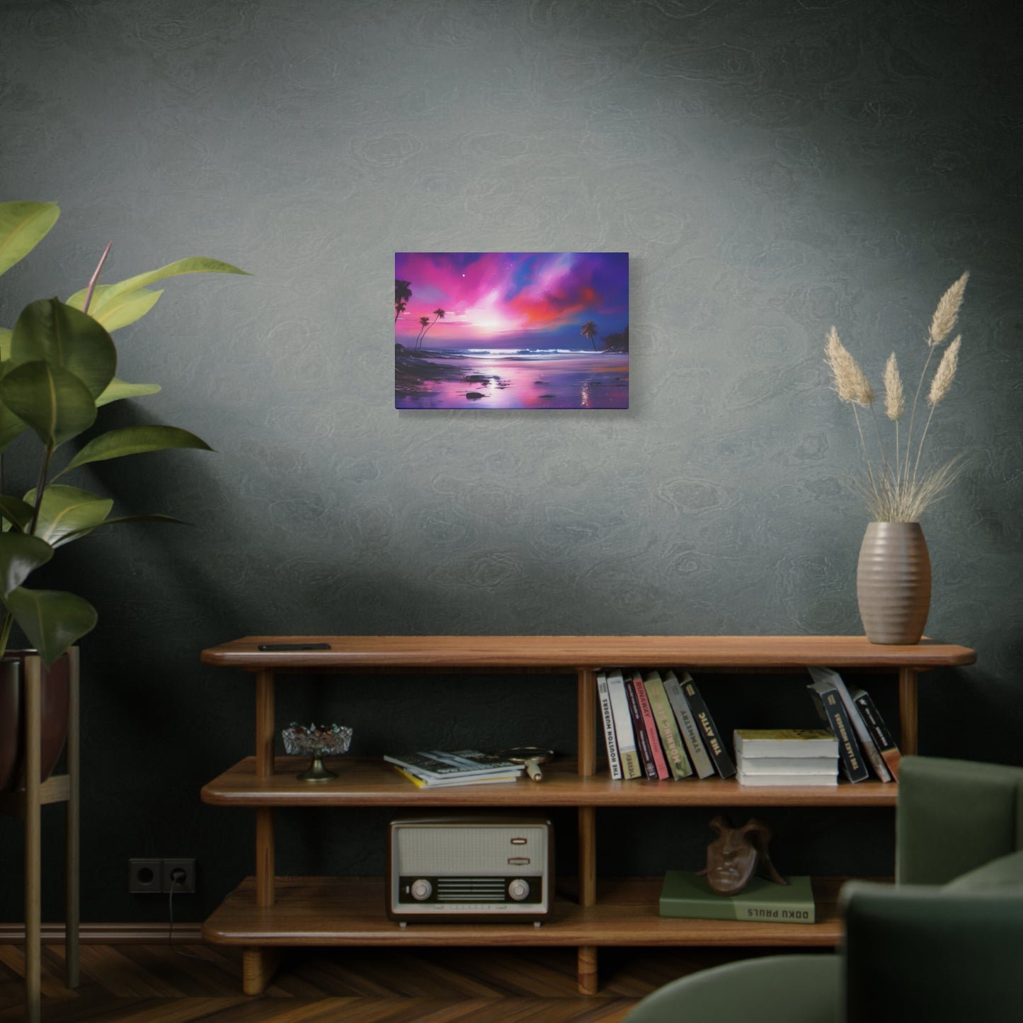Abstract Art Canvas Print – Modern Wall Art, Digital Artwork, Matte Canvas, Ready to Hang, Home & Office Décor, Modern Wall Décor, Tropical Sunset Canvas Art - Vibrant Beach Landscape Wall Decor