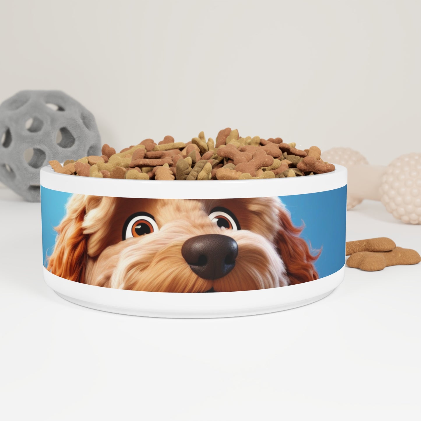 Pet Dog Bowl – Ceramic Food & Water Dish, Microwave & Dishwasher Safe