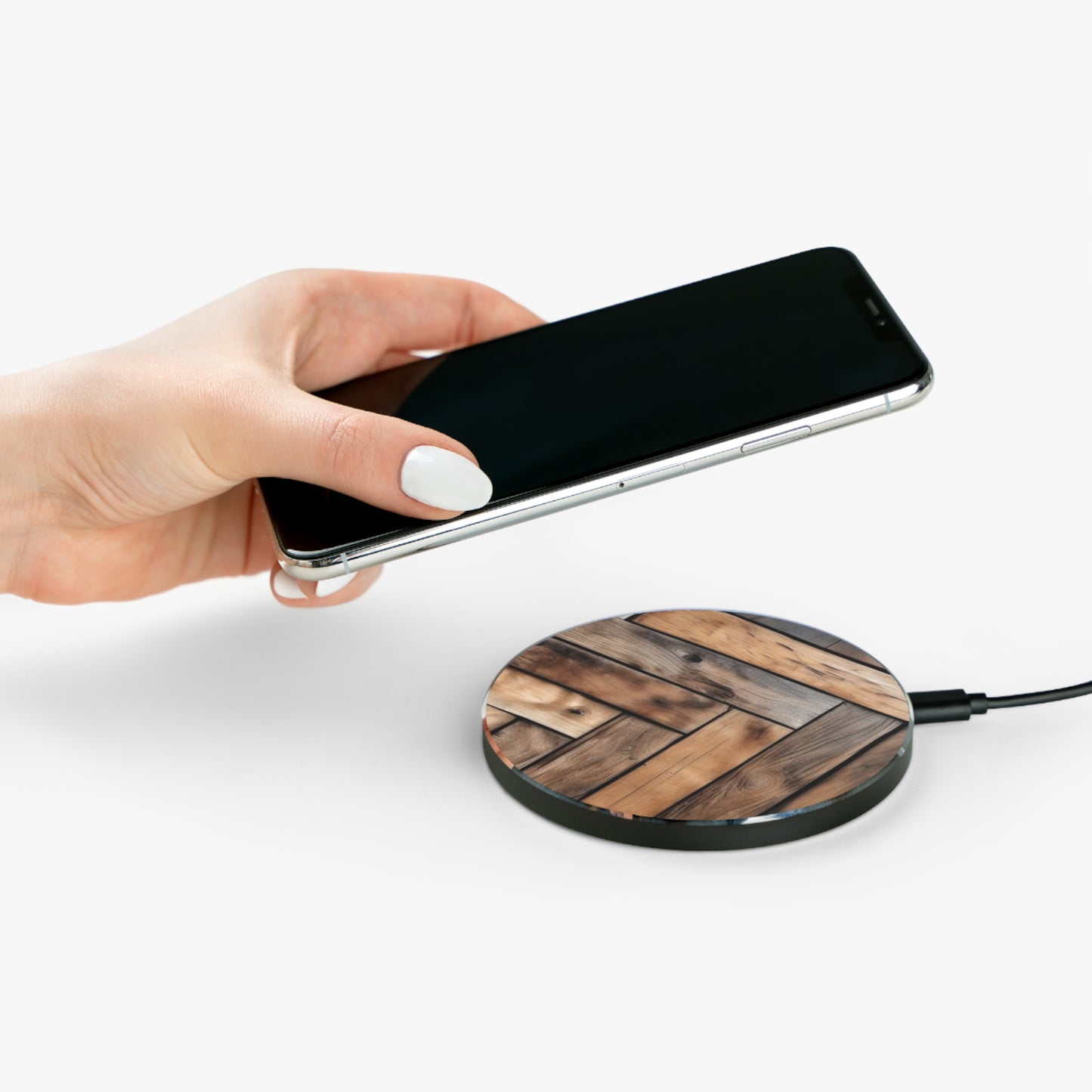 10W Fast Wireless Phone Charger – Qi-Certified for iPhone 16/15/14, Samsung Galaxy S25/S24/S23, Google Pixel 7/8/9 – Sleek, Compact Design with Micro USB Cable.