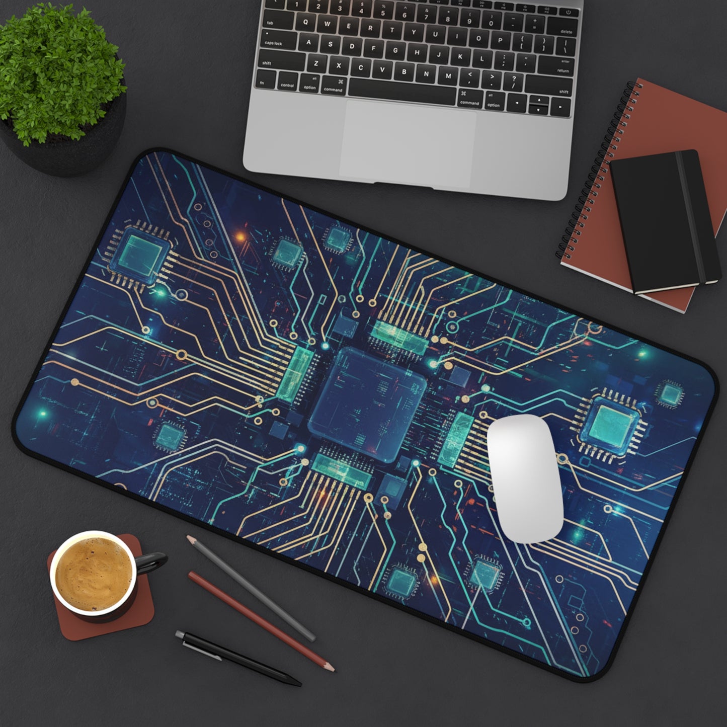 Large Gaming Mouse Pad – Premium Mouse Pad & Tech Accessory for Home & Office, Premium Desk Mat, Gaming Mouse Pad, Non-slip, Circuit Board Desk Mat — Tech Gamer Computer Mouse Pad