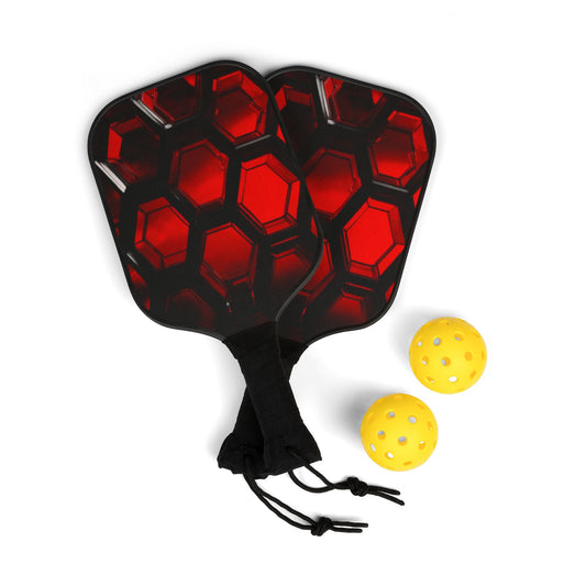 Pickleball Kit – Durable Wooden Paddles, Portable Set with Balls & Carry Bag for All Skill Levels - Perfect for Outdoor Fun!