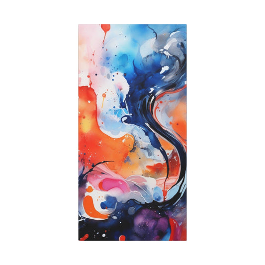 Abstract Color Splash Matte Canvas Wall Art — Abstract Art Canvas Print – Modern Wall Art, Matte Canvas, Ready to Hang, Home & Office Décor, Modern Wall Décor - Stretched 1.25"