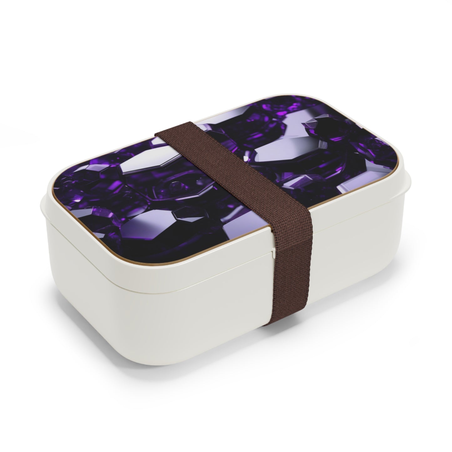 Stylish Bento Box Lunchbox – Portable, Designer Food Container with Wooden Lid & Two Moveable Compartments for Work, School & Picnics