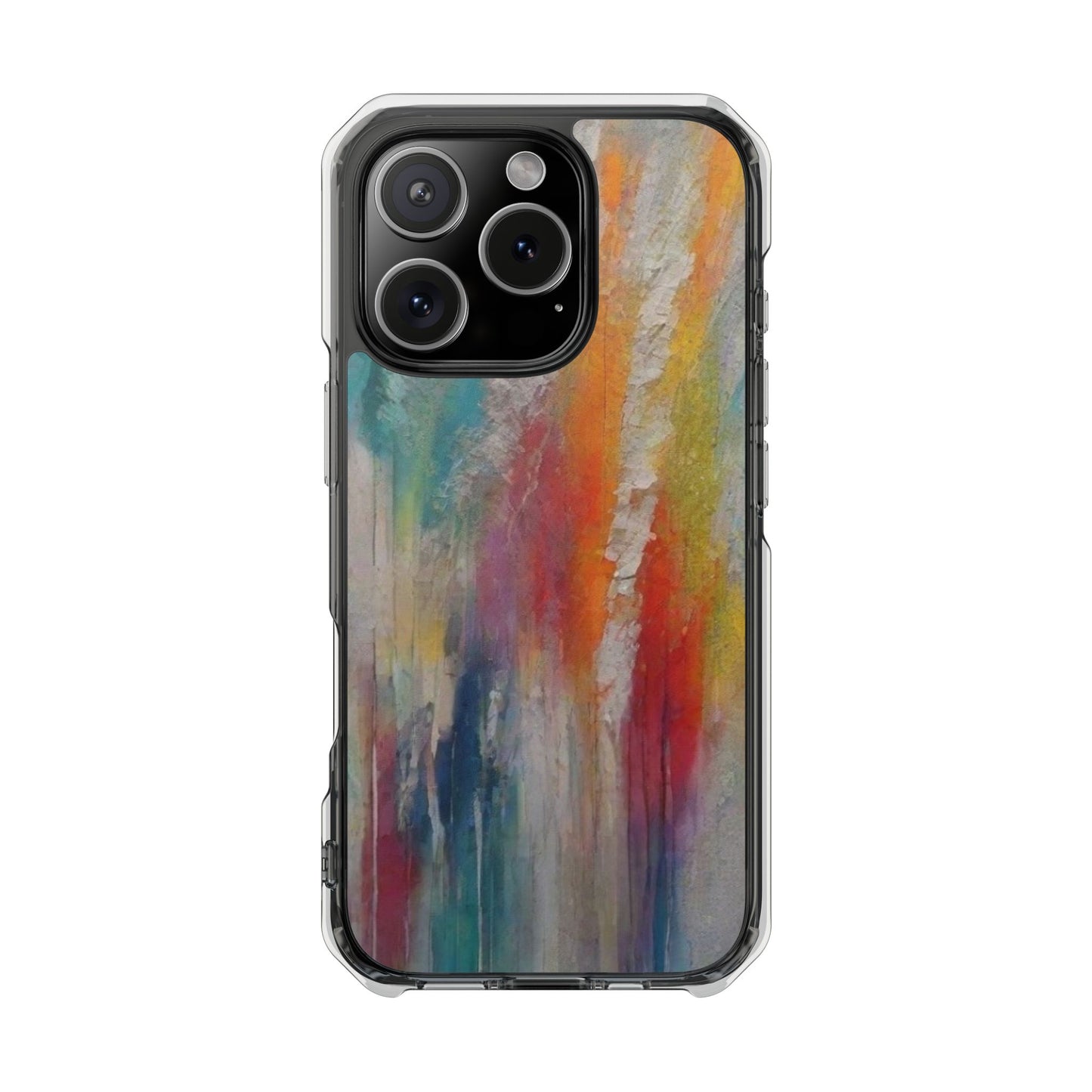Magnetic Impact Phone Case for iPhone 16/15/14. Vibrant Magnetic Clear Phone Case, Artistic Design, Custom Phone Cover, Gift for Her, Colorful Aesthetic, Phone Accessories