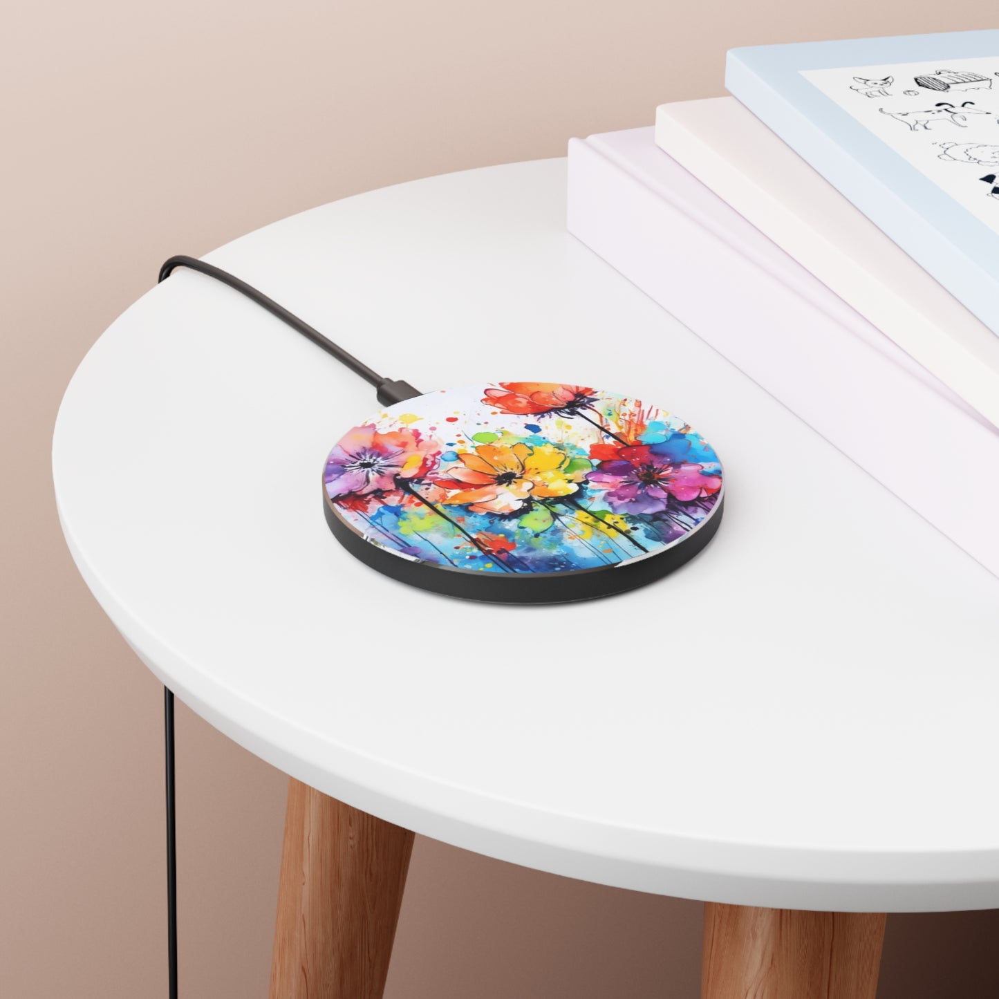 10W Fast Wireless Phone Charger – Qi-Certified for iPhone 16/15/14, Samsung Galaxy S25/S24/S23, Google Pixel 7/8/9 – Sleek, Compact Design with Micro USB Cable.
