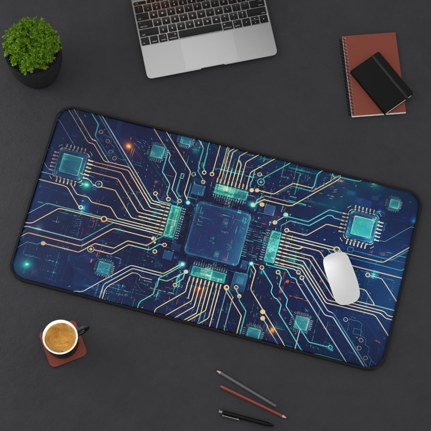 Large Gaming Mouse Pad – Premium Mouse Pad & Tech Accessory for Home & Office, Premium Desk Mat, Gaming Mouse Pad, Non-slip, Circuit Board Desk Mat — Tech Gamer Computer Mouse Pad