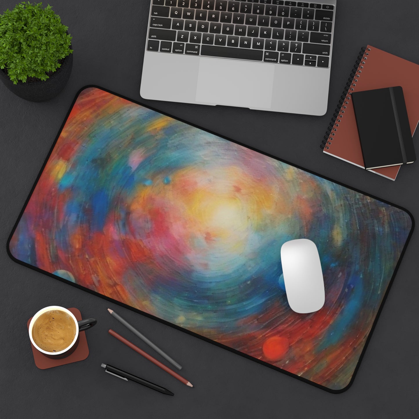 Large Gaming Mouse Pad – Premium Mouse Pad & Tech Accessory for Home & Office, Premium Desk Mat, Gaming Mouse Pad, Non-slip, Galaxy Spiral Desk Mat — Colorful Cosmic Mousepad for Office & Gaming