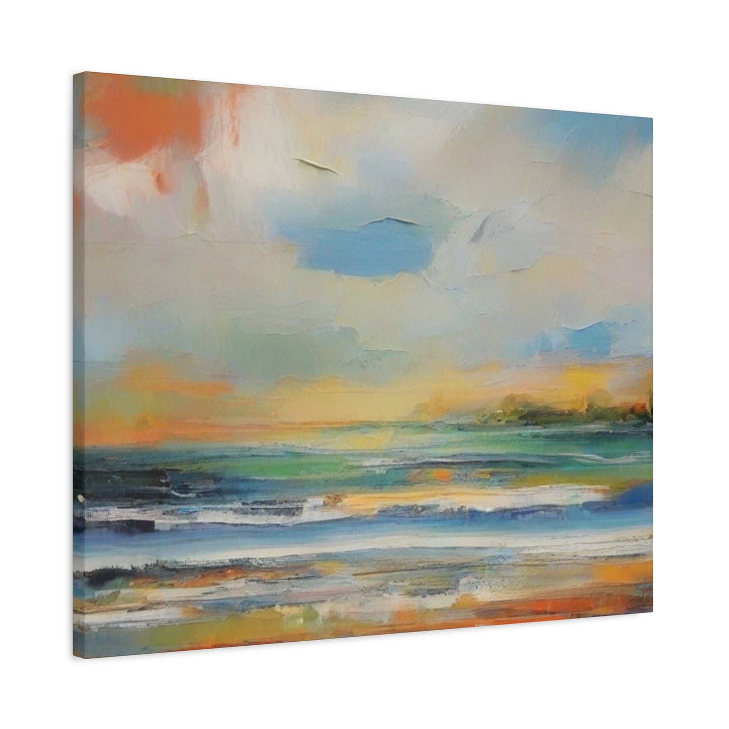 Abstract Art Canvas Print – Modern Wall Art, Matte Canvas, Ready to Hang, Home & Office Décor, Modern Wall Décor, Serene Coastal Canvas Art