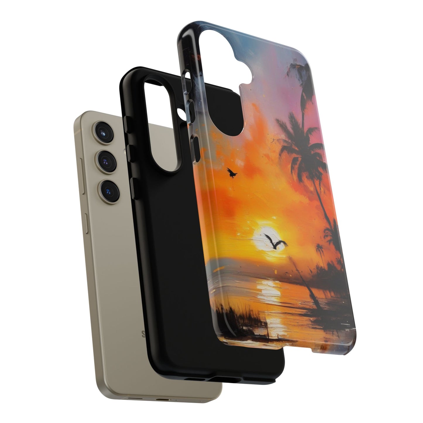 Tough Case Phone Case for Samsung Galaxy S25/S24 – Dual Layer, Matte/Glossy Finish, Wireless Charging Compatible