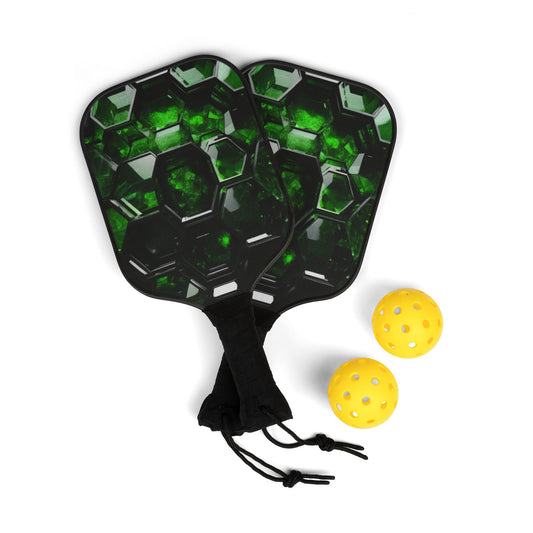 Pickleball Kit – Durable Wooden Paddles, Portable Set with Balls & Carry Bag for All Skill Levels - Perfect for Outdoor Fun!