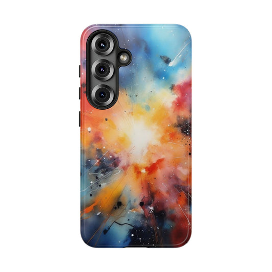 Tough Case Phone Case for Samsung Galaxy S25/S24 – Dual Layer, Matte/Glossy Finish, Wireless Charging Compatible, Galaxy Art Phone Case - Tough and Stylish Protection for Your Device
