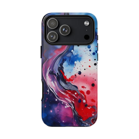 Abstract Galaxy Tough Phone Case  for iPhone 17/16/15/14 – Protective Cover
