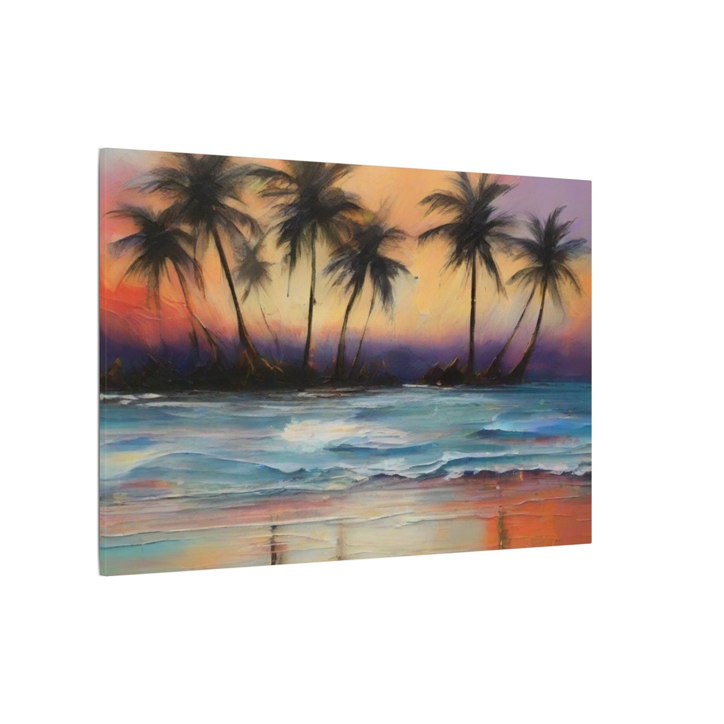 Abstract Art Canvas Print – Beach, Hawaii, Modern Wall Art, Matte Canvas, Ready to Hang, Home & Office Décor, Modern Wall Décor, Matte Canvas, Stretched, 0.75"