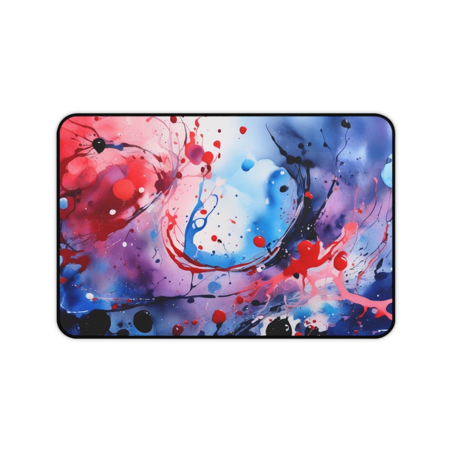 Large Gaming Mouse Pad – Premium Mouse Pad & Tech Accessory for Home & Office, Premium Desk Mat, Gaming Mouse Pad, Non-slip. Abstract Splash Desk Mat — Red & Blue Artistic Mouse Pad