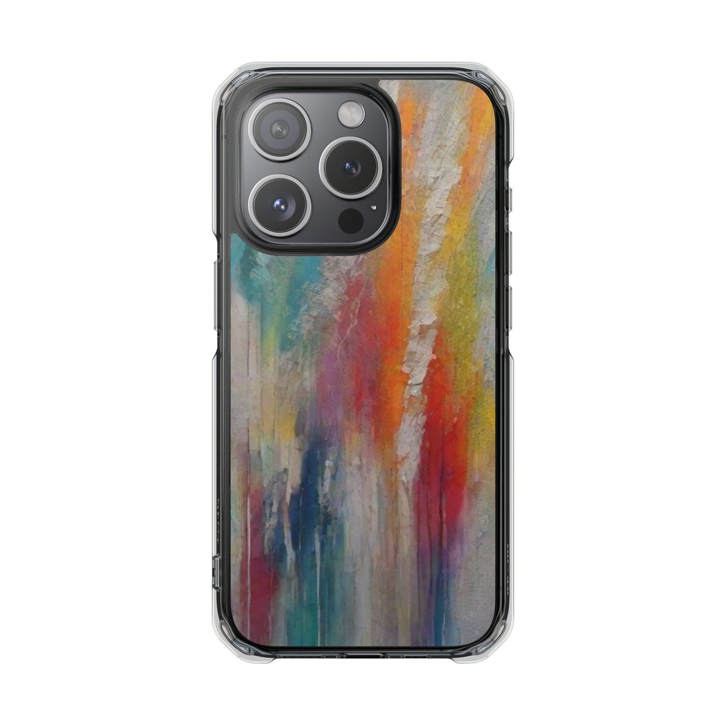 Magnetic Impact Phone Case for iPhone 16/15/14. Vibrant Magnetic Clear Phone Case, Artistic Design, Custom Phone Cover, Gift for Her, Colorful Aesthetic, Phone Accessories