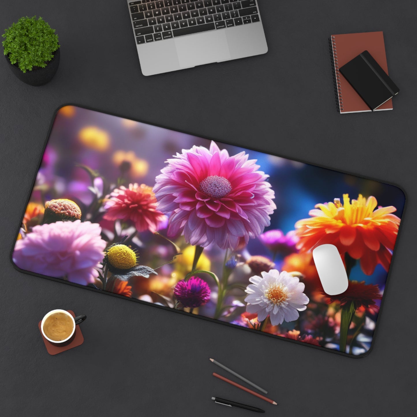Large Gaming Mouse Pad – Premium Mouse Pad & Tech Accessory for Home & Office, Premium Desk Mat, Gaming Mouse Pad, Non-slip, Floral Garden Desk Mat — Vibrant Bloom Mouse Pad for Office & Home