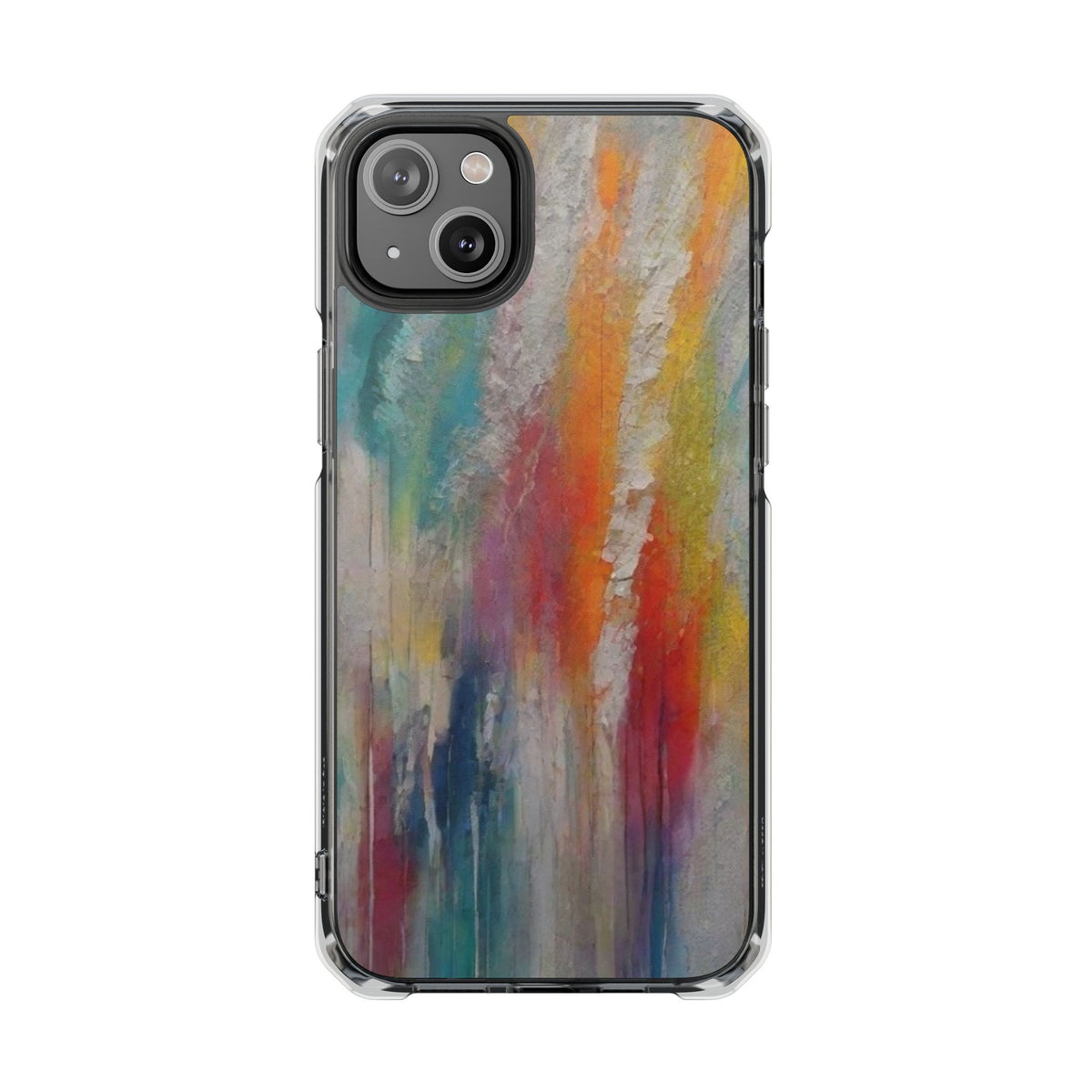 Magnetic Impact Phone Case for iPhone 16/15/14. Vibrant Magnetic Clear Phone Case, Artistic Design, Custom Phone Cover, Gift for Her, Colorful Aesthetic, Phone Accessories