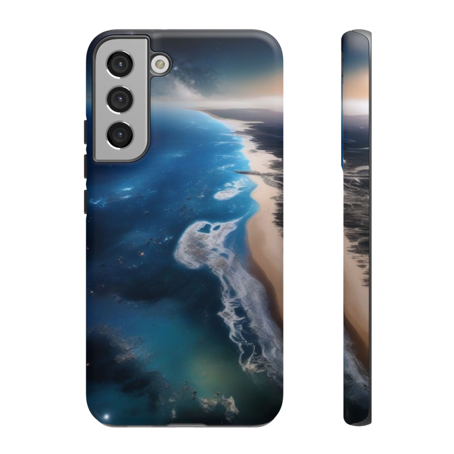 Tough Case Phone Case for Samsung Galaxy S26/S25/S24/S23/S22 – Dual Layer, Matte/Glossy Finish, Wireless Charging CompatibleOcean Wave Phone Case - Tough, Stylish Protection for Beach Lovers