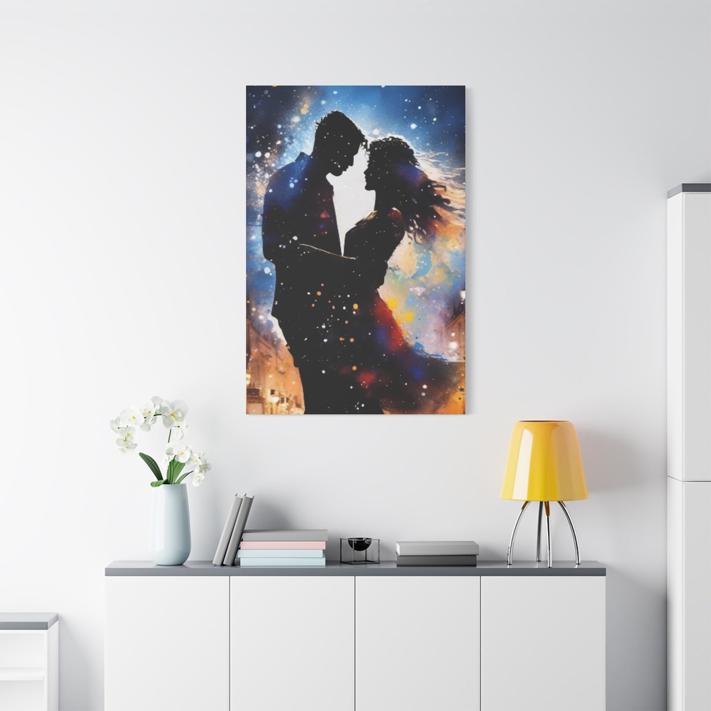Abstract Art Canvas Print – Modern Wall Art, Digital Artwork, Matte Canvas, Ready to Hang, Home & Office Décor, Modern Wall Décor, Home Decoration, Couple Artwork, Unique Gift for Anniversary, Valentine's Day