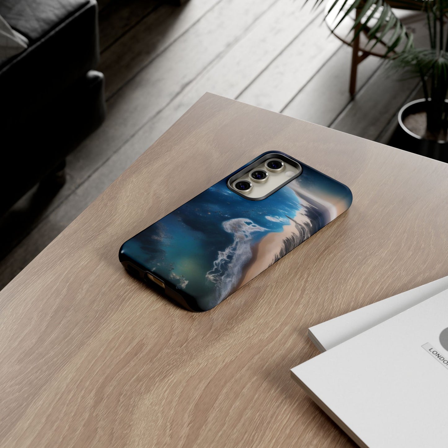 Tough Case Phone Case for Samsung Galaxy S26/S25/S24/S23/S22 – Dual Layer, Matte/Glossy Finish, Wireless Charging CompatibleOcean Wave Phone Case - Tough, Stylish Protection for Beach Lovers