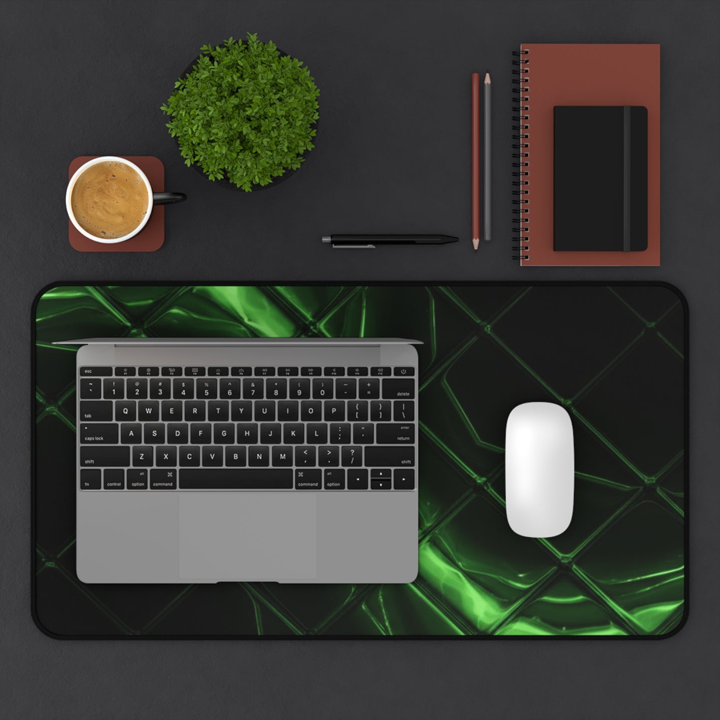 Large Gaming Mouse Pad – Premium Mouse Pad & Tech Accessory for Home & Office, Premium Desk Mat, Gaming Mouse Pad, Non-slip. Neon Green Liquid Grid Desk Mat — Gaming/Workstation Mouse Pad