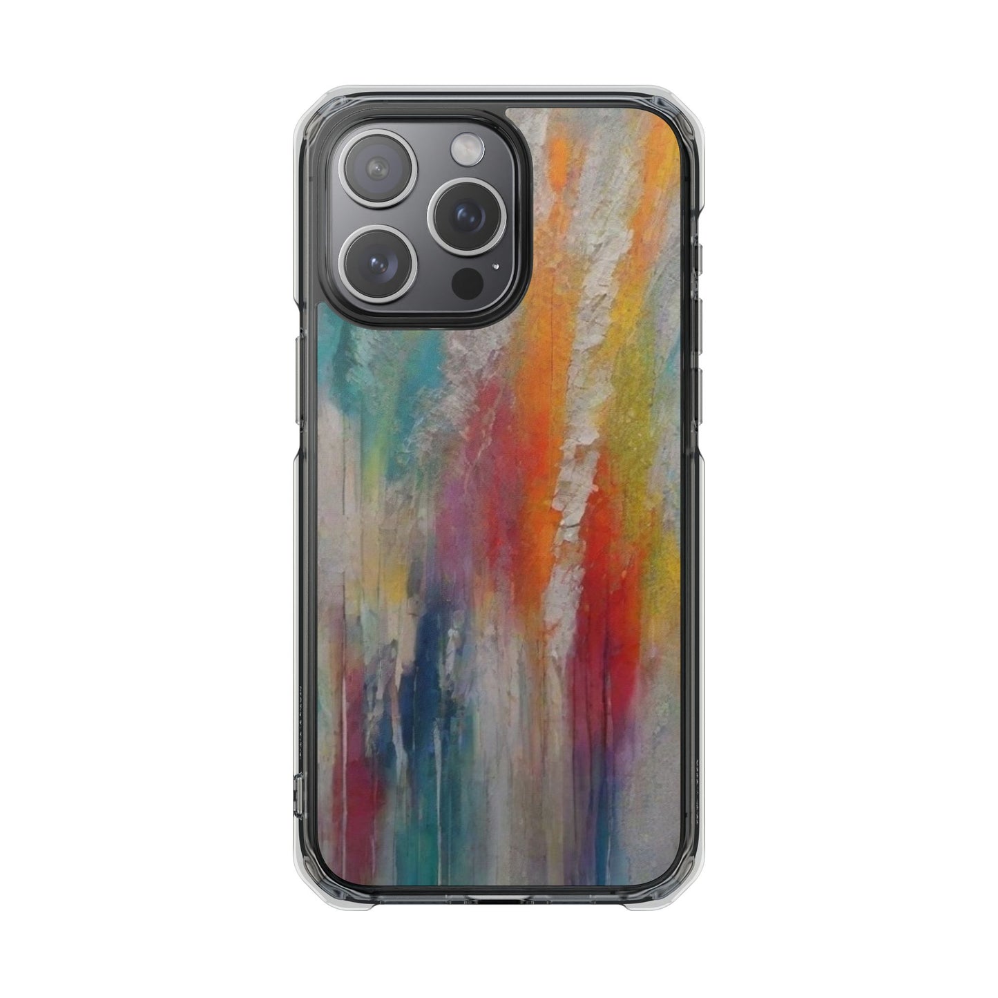 Magnetic Impact Phone Case for iPhone 16/15/14. Vibrant Magnetic Clear Phone Case, Artistic Design, Custom Phone Cover, Gift for Her, Colorful Aesthetic, Phone Accessories
