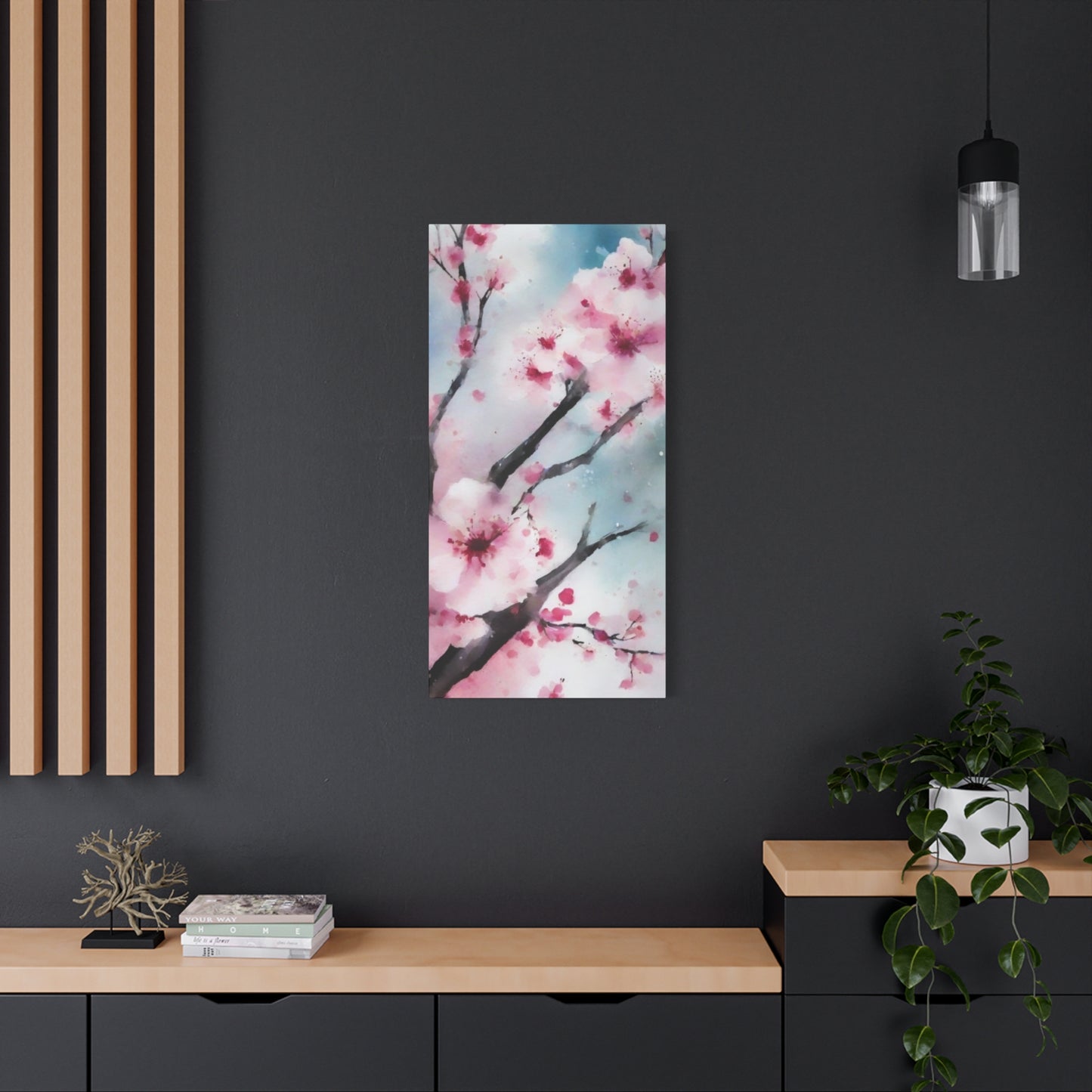 Abstract Art Canvas Print – Modern Wall Art, Digital Artwork, Matte Canvas, Ready to Hang, Home & Office Décor, Modern Wall Décor, Cherry Blossom Canvas Art - Floral Wall Decor