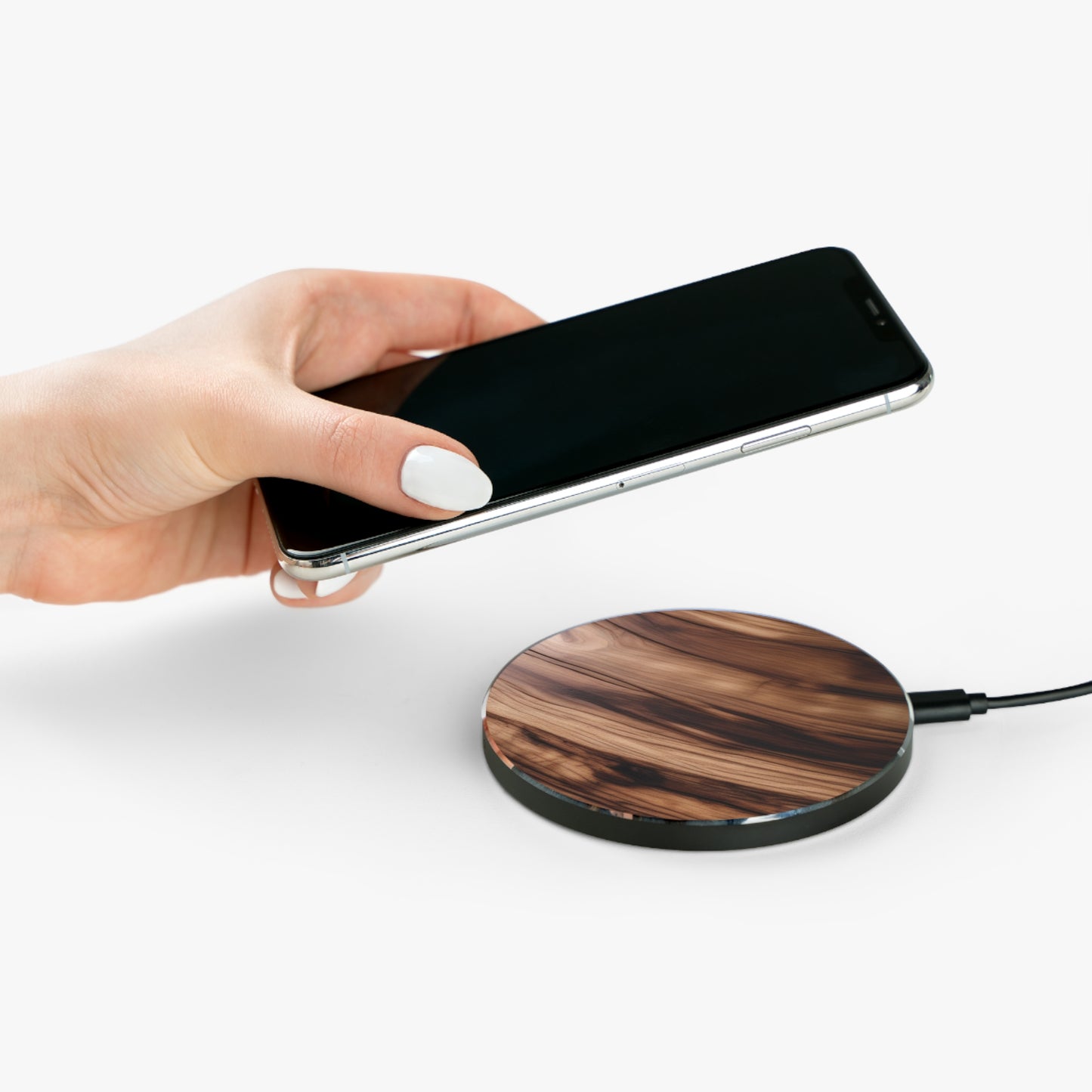 10W Fast Wireless Phone Charger – Qi-Certified for iPhone 16/15/14, Samsung Galaxy S25/S24/S23, Google Pixel 7/8/9 – Sleek, Compact Design with Micro USB Cable.
