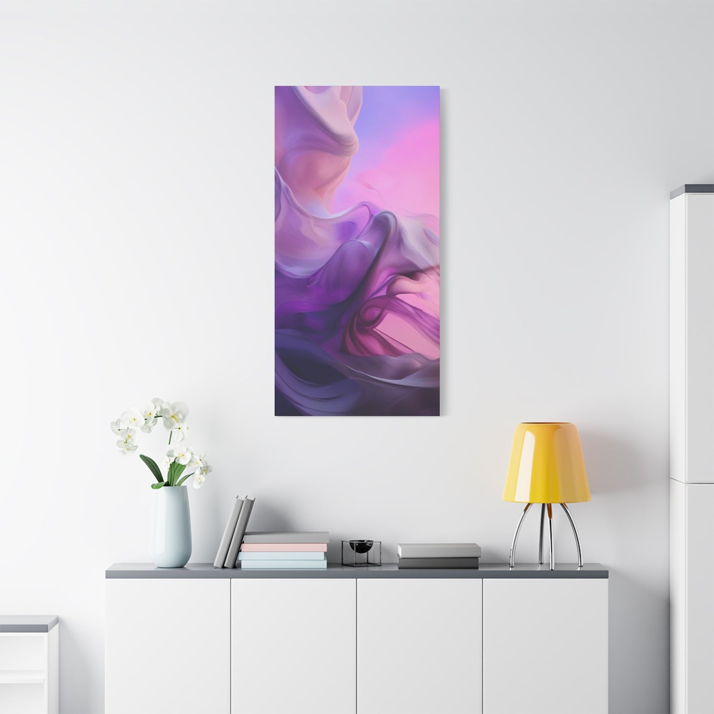 Abstract Art Canvas Print – Modern Wall Art, Matte Canvas, Ready to Hang, Home & Office Décor, Modern Wall Décor, Abstract Purple Gradient Canvas Art - 1.25" Stretched Wall Decor