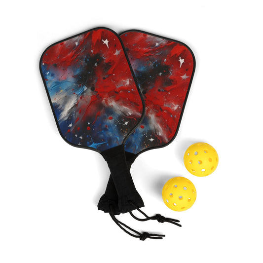 Pickleball Kit – Durable Wooden Paddles, Portable Set with Balls & Carry Bag for All Skill Levels - Perfect for Outdoor Fun!