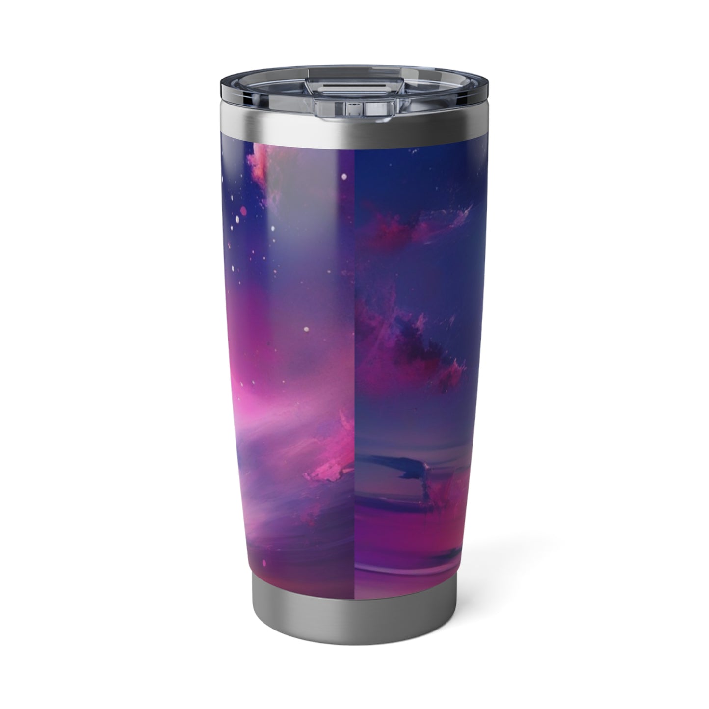 Vagabond 20oz Tumbler - Insulated Stainless Steel Travel Tumbler, Spill-Resistant, Double-Wall, Car Cup Holder Friendly. Cosmic Travel Tumbler - Space-Inspired 20oz Insulated Drinkware, Perfect for Travel, Camping, Gifts, and Stargazing