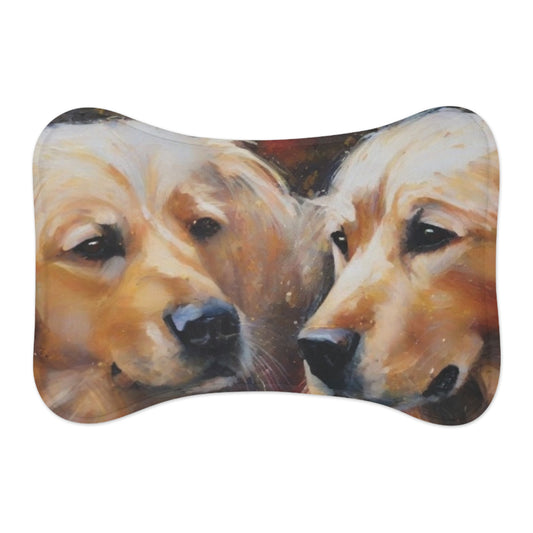 Designer Pet Feeding Mat – Non-Slip, Absorbent & Bone Shaped for Mess-Free Meals